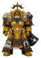Preview: Warhammer Imperial Fists Actionfigur Legion Praetor in Tartaros Terminator Armourwith Power Sword and Vigil Storm Shield 14 cm