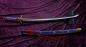 Preview: One Piece Proplica Repliken 1/1 Roronoa Zorro Three Sword Style Schwerter Set 95 cm
