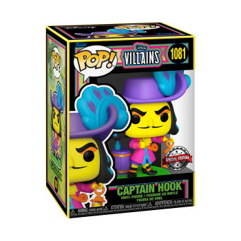 FUNKO POP! - Disney - Villains Blacklight Captain Hook #1081 Special Edition