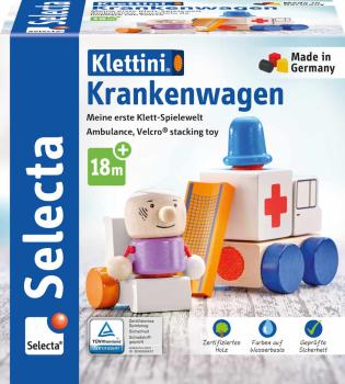 Schmidt Selecta 62081 Klettini Holz Spielzeug Krankenwagen