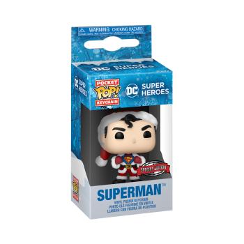 Funko POP Pocket! Vinyl Schlüsselanhänger - DDC Comics Holiday Superman - 4cm