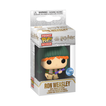 Funko POP Pocket! Vinyl Schlüsselanhänger - Harry Potter Holiday Ron Weasley - 4cm