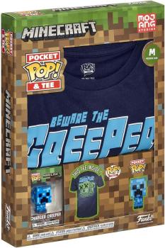 Funko Pocket Pop! und Tee: Minecraft Charged Creeper T-​Shirt