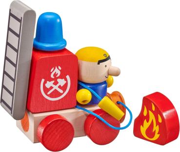 Schmidt Selecta 62077 Klettini Holz Spielzeug  Feuerwehr