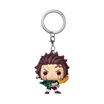 Funko POP Pocket Keychain Schlüsselanhänger Vinyl - Demon Slayer Tanjiro Kamado Sun Breathing - 4cm