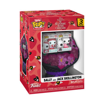 Nightmare Before Christmas Bitty POP! Bouquet Vinyl Figuren Sally & Jack Skellington (Valentine) 4 cm