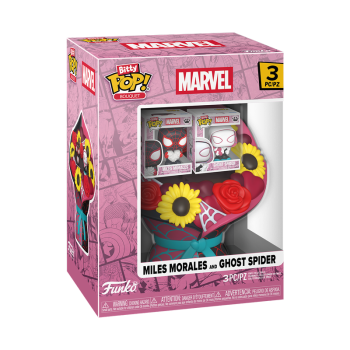 Marvel Bitty POP! Bouquet Vinyl Figuren Miles Morales & Ghost Spider (Valentine) 4 cm