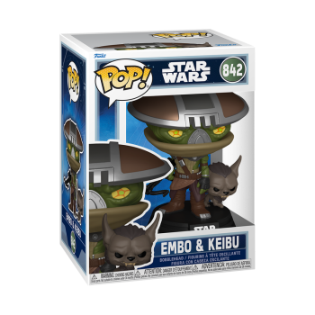 FUNKO POP! Vinyl Figur Star Wars The Mandalorian and Grogu Embo und Keibu 842