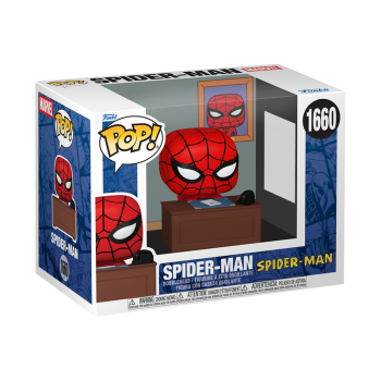 FUNKO POP! Vinyl Figur Premium MARVEL Spider-Man with Desk 1660