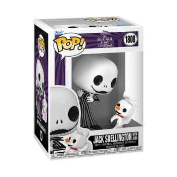 FUNKO POP! Vinyl Figur Disney Tim Burton Nightmare before Christmas Jack Skellington with Zero 1808