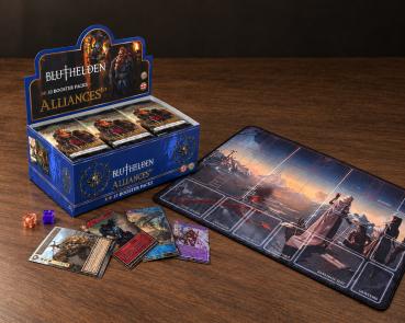 Bluthelden - Alliances Booster Display (33) (EN) plus Bluthelden - Alliances Playmat