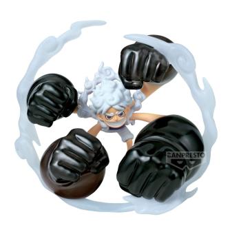 One Piece World Collectable Figure Special PVC Statue Monkey D. Luffy Gear5 Gum Dawn Gatling 12 cm