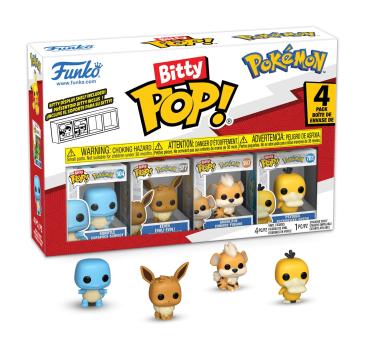 FUNKO Bitty POP - Pokemon Series 4 Schiggy Evoli Fukano Enton #4er Pack