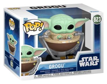 FUNKO POP! Vinyl Figur Star Wars The Mandalorian and Grogu Grogu in Pram 823