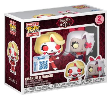 FUNKO POP! Vinyl Schlüsselanhänger Hazbin Hotel Charlie und Vaggie 2er Pack  4cm