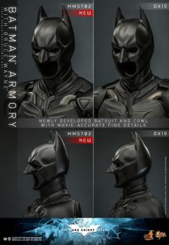 The Dark Knight Rises Movie Masterpiece Actionfigur & Diorama 1/6 Batman Armory with Bruce Wayne 30 cm