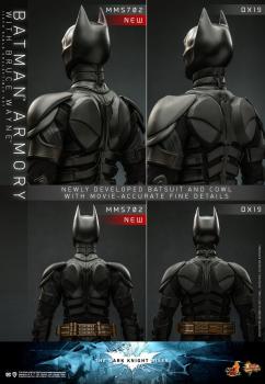 The Dark Knight Rises Movie Masterpiece Actionfigur & Diorama 1/6 Batman Armory with Bruce Wayne 30 cm