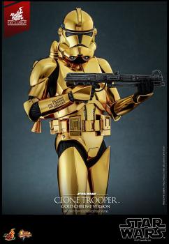 Star Wars Actionfigur 1/6 Clone Trooper (Gold Chrome Version) Exclusive 30 cm