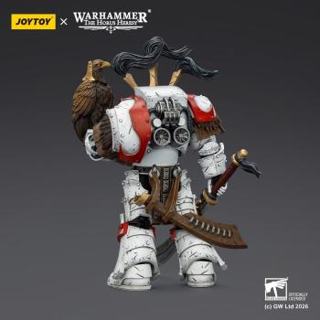 Warhammer 40,000 Actionfigur White Scars Legion Praetor in Cataphractii Terminator Armour with Cyber Hawk Chogorian sword and combi-melta 14 cm