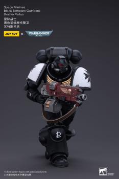 Warhammer 40k Actionfigur 1/18 Space Marines Black Templars Outriders Brother Valtus 14 cm