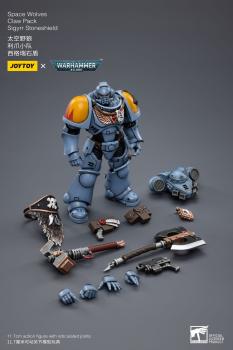 Warhammer 40k Actionfigur 1/18 Space Wolves Claw Pack Sigyrr Stoneshield 12 cm