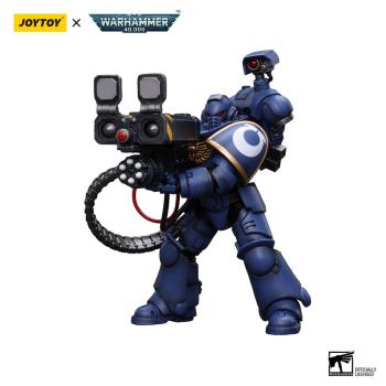 Warhammer 40k Actionfigur 1/18 Ultramarines Desolation Marine with Castellan Launcher (Superkrak) 12 cm