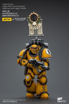 Warhammer The Horus Heresy Actionfigur 1/18 Imperial Fists Legion MkIII Tactical Squad Legionary with Legion Vexilla 12 cm