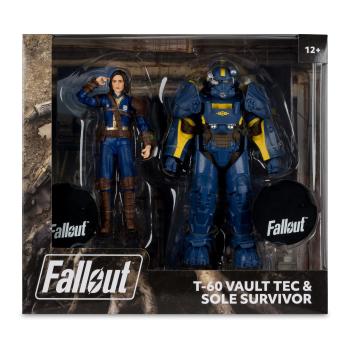 Fallout 4 Statuen 2er-Pack T-60 Vault Tec & Sole Survivor 18 cm