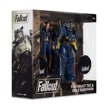 Fallout 4 Statuen 2er-Pack T-60 Vault Tec & Sole Survivor 18 cm