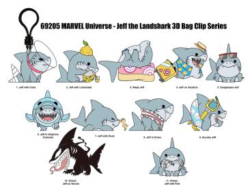 Marvel Rivals 3D PVC-Taschenanhänger Jeff the Land Shark Series 17 1 Stück