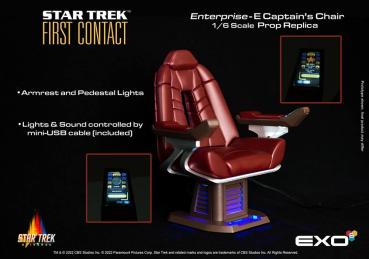 Star Trek: Der erste Kontakt Replik 1/6 Enterprise-E Captain's Chair 15 cm