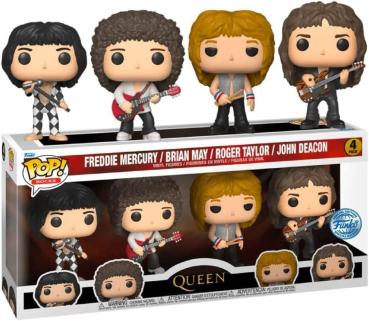 FUNKO POP! Vinyl Figur Music Rocks Queen Freddie Mercury Brian May Roger Taylor John Deacon 4er Pack Special