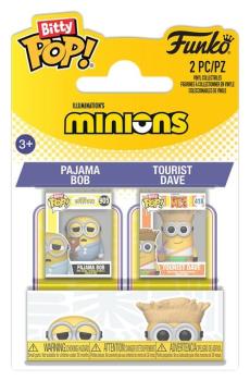 Minions POP! Vinyl Figuren 2er-Pack Pajama Bob & Tourist Dave 2 cm Blister