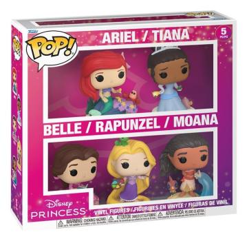 FUNKO POP! Vinyl Figur Disney Ariel Tiana Belle Rapunzel Moana 5er Pack