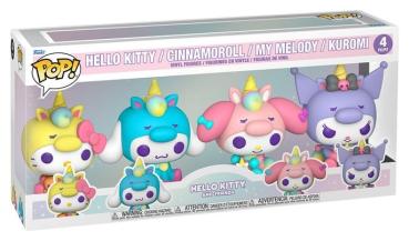 FUNKO POP! Vinyl Figur Sanrio Hello Kitty Cinnamoroll My Melody Kuromi 4er Pack