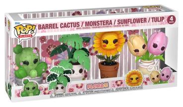 FUNKO POP! Vinyl Figur Flora Barrel Cactus Monstera Sunflower Tulip 4er Pack