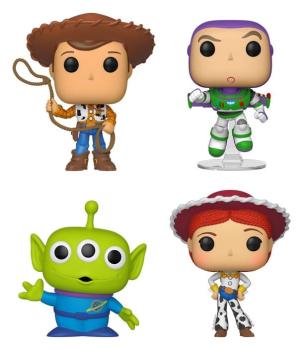 FUNKO POP! Vinyl Figur Toy Story Woody Buzz Lightyear Alien Jessie  4er Pack