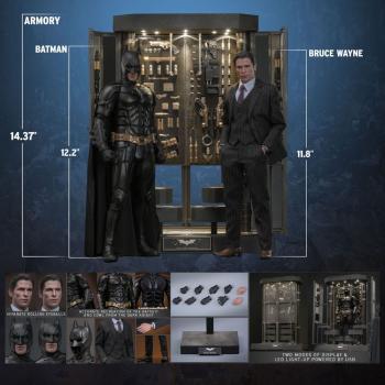 The Dark Knight Movie Masterpiece Actionfigur & Diorama 1/6 Batman Armory with Bruce Wayne (2.0) 30 cm