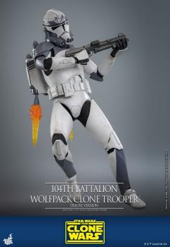 Star Wars The Clone Wars Actionfigur 1/6 104th Battalion Wolfpack Clone Trooper Deluxe Version 30 cm