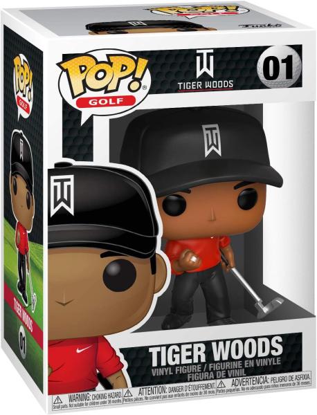 FUNKO POP! Vinyl Figur Sports Golf Tiger Woods Red Shirt 01