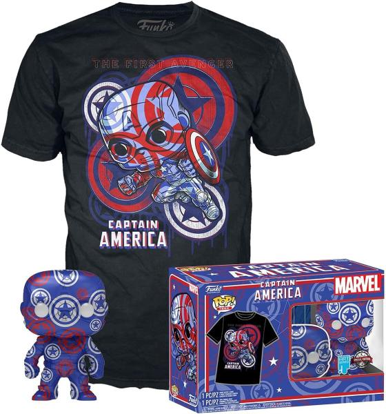 FUNKO POP! - Art Series MARVEL Civil War Captain America 36 mit Tee T-Shirt