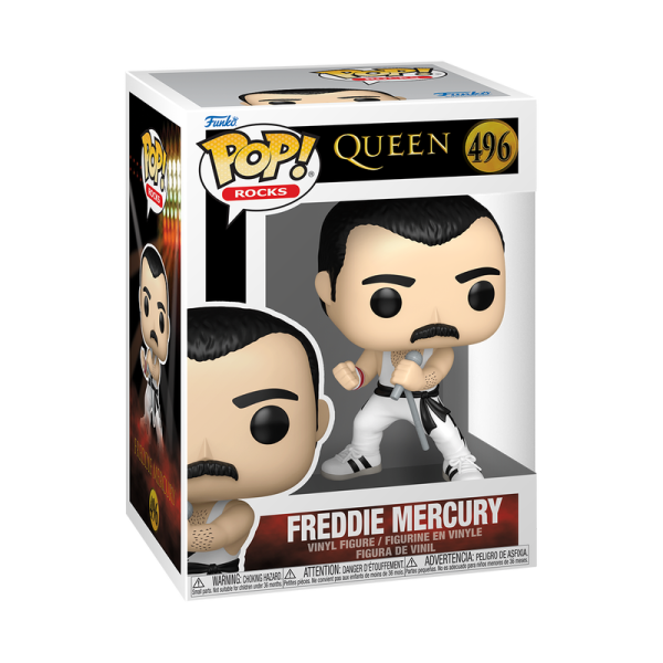 FUNKO POP! Vinyl Figur Music Rocks Queen Freddie Mercury white singlet 496