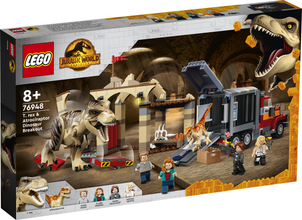 LEGO® Jurassic World Dominion T Rex und Atrociraptor Dinosaurier Ausbruch 76948