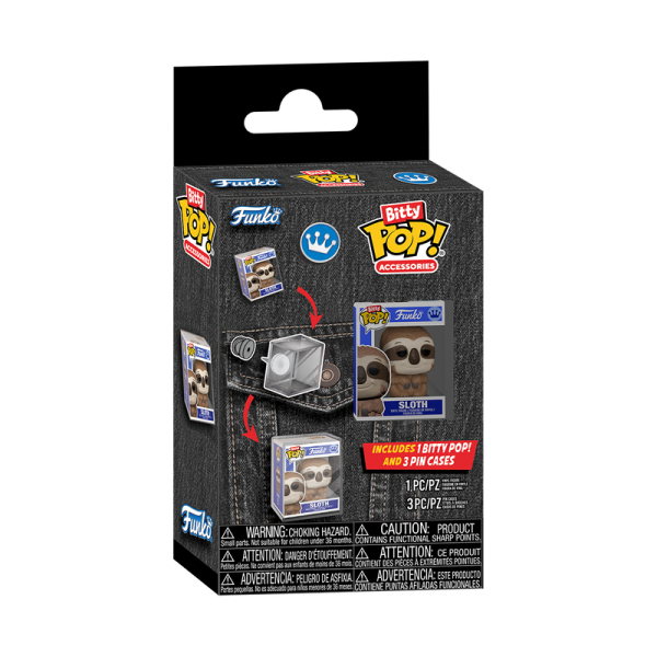 FUNKO BITTY POP! Wearables Keychain 3x Schlüsselanhänger Cases + Sloth Bitty