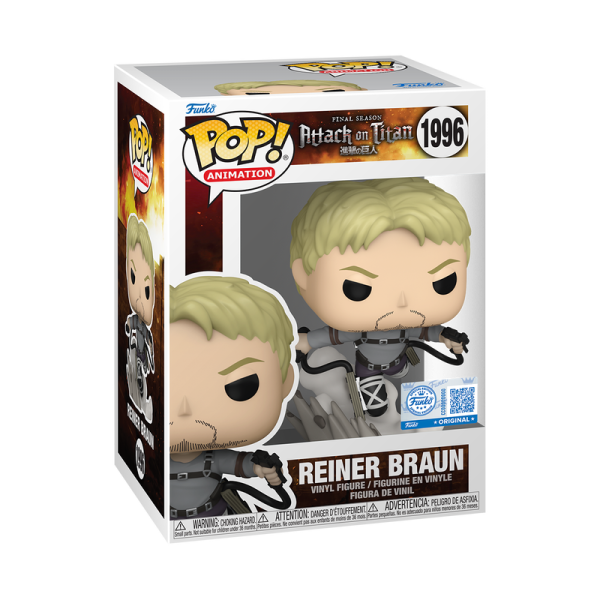 FUNKO POP! Vinyl Figur Animation Attack on Titan Reiner Braun 1996 Special