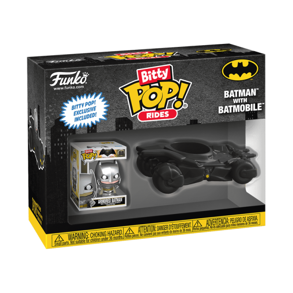 DC Comics  Bitty POP! Ride Vinyl Figur Batman with Batmobile