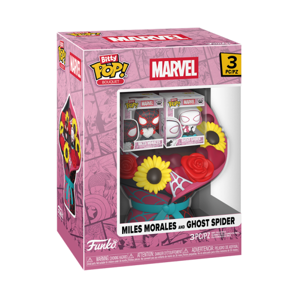Marvel Bitty POP! Bouquet Vinyl Figuren Miles Morales & Ghost Spider (Valentine) 4 cm