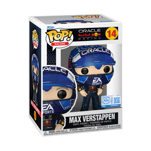FUNKO POP! Vinyl Figur Sports Racing Oracle Red Bull Formel 1 Max Verstappen Usa Helmet 14 Special