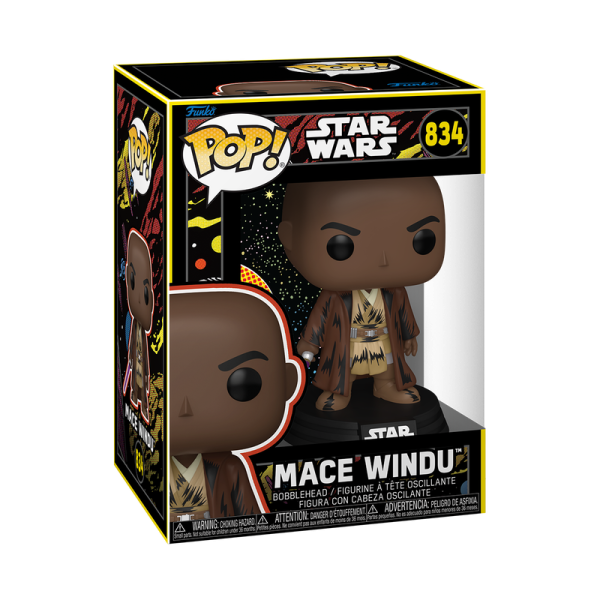 FUNKO POP! Vinyl Figur Star Wars  Blacklight Mace Windu  Retro 834