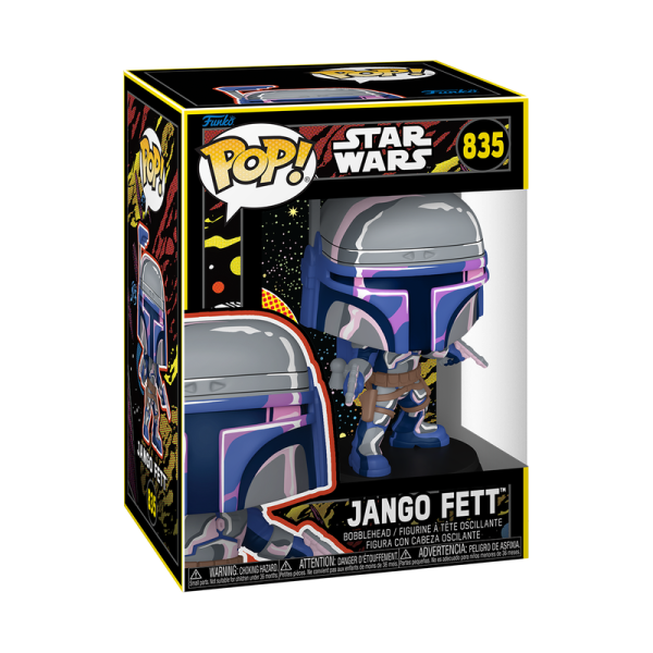 FUNKO POP! Vinyl Figur Star Wars  Blacklight Jango Fett  Retro 835